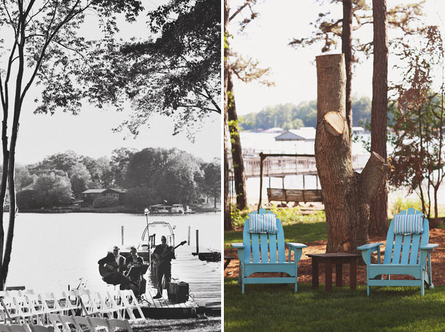 backyard wedding by a lake