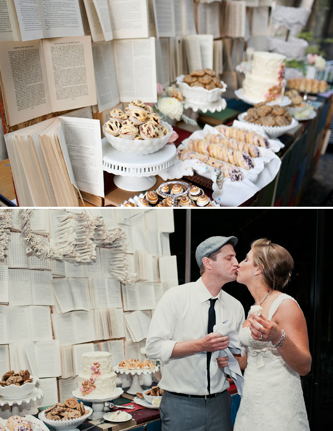 dessert table with books dessert table with books