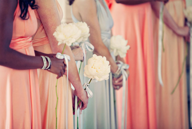 coral bridesmaids dresses