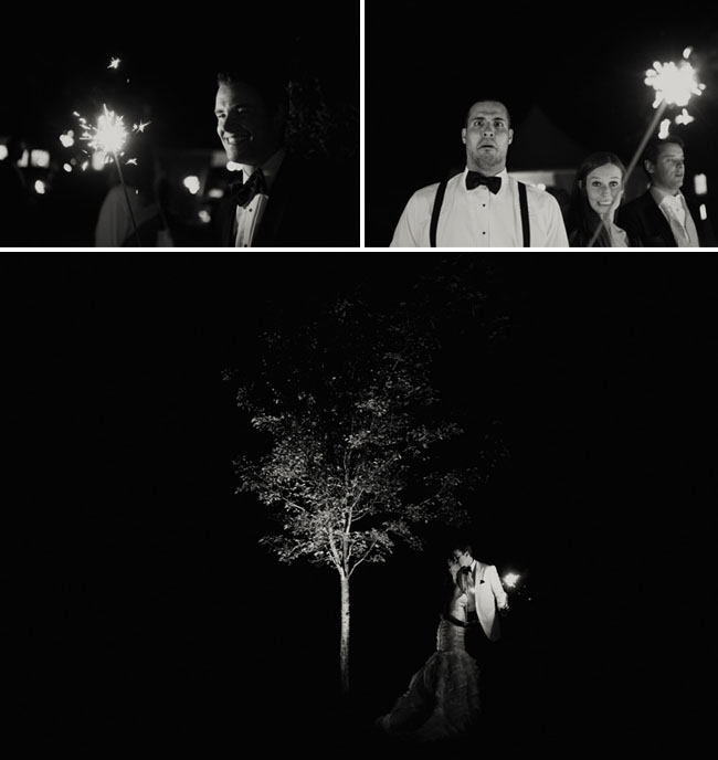 wedding with sparklers