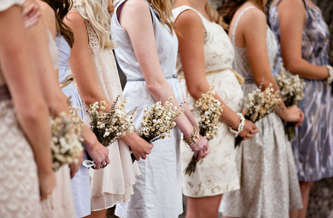 bridesmaids in a row