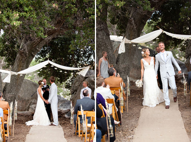 wedding ceremony outside under tree