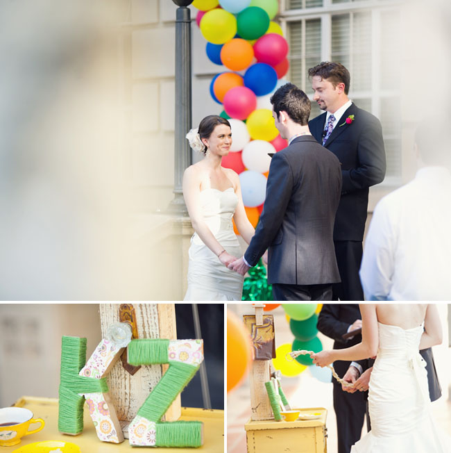 balloon up inspired wedding ceremony