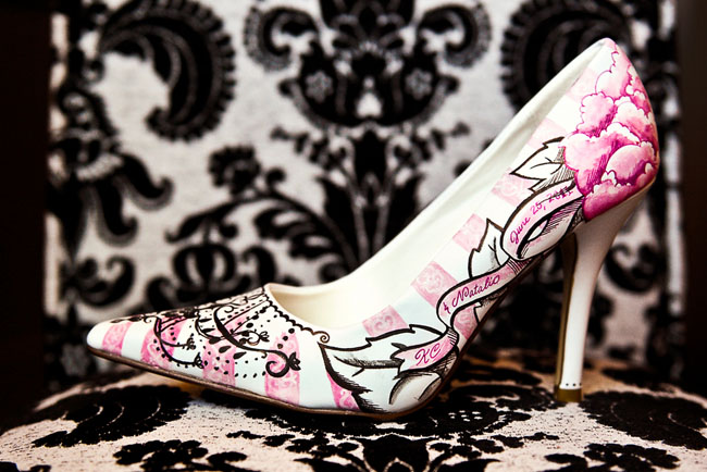 hand painted wedding shoes figgie shoes