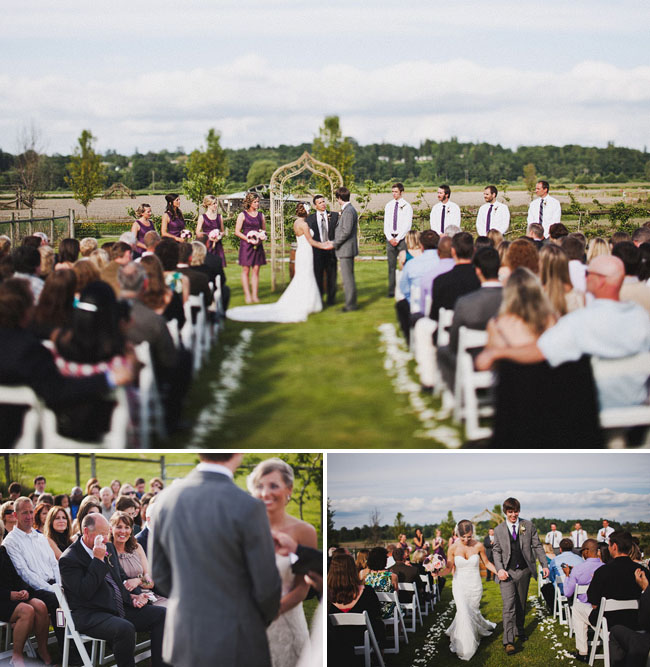 outdoor farm wedding ceremony