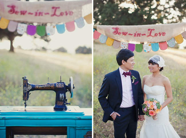 sew in love wedding banner