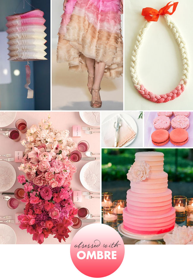 pink ombre wedding ideas