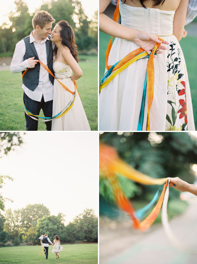 engagement with ribbons