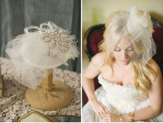 birdcage bridal hats