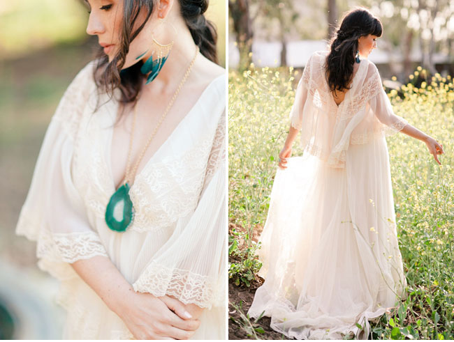 lace bohemian wedding dress