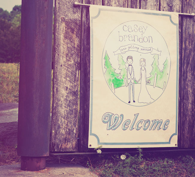 personalized wedding welcome sign