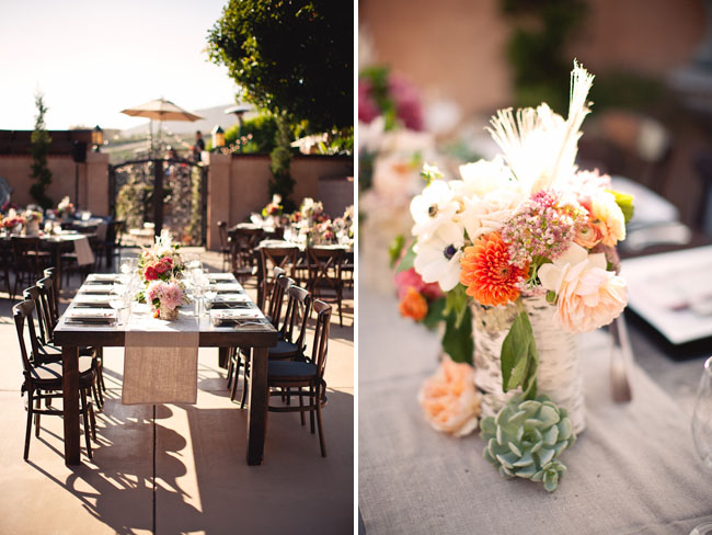 succulent and colorful centerpieces