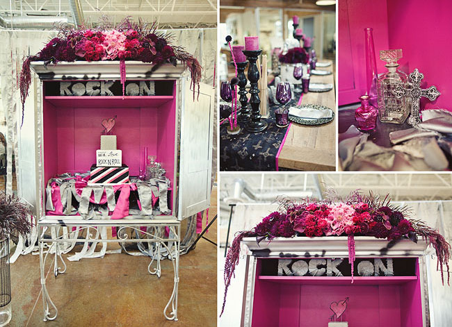 hot pink wedding decor