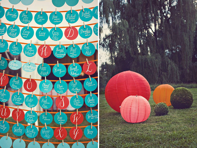 brightly colored paper lanterns