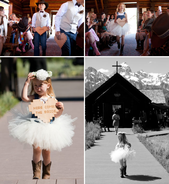 flower girl in boots and tutu