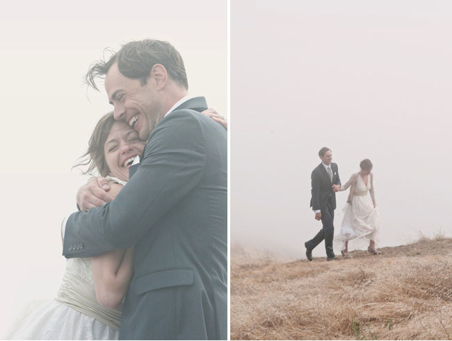 foggy wedding on a hill