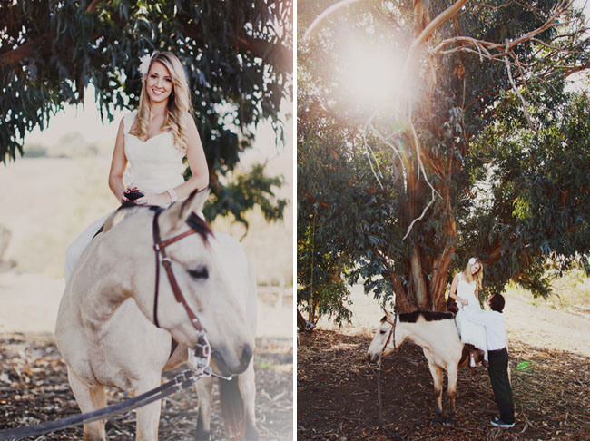 bride on horse