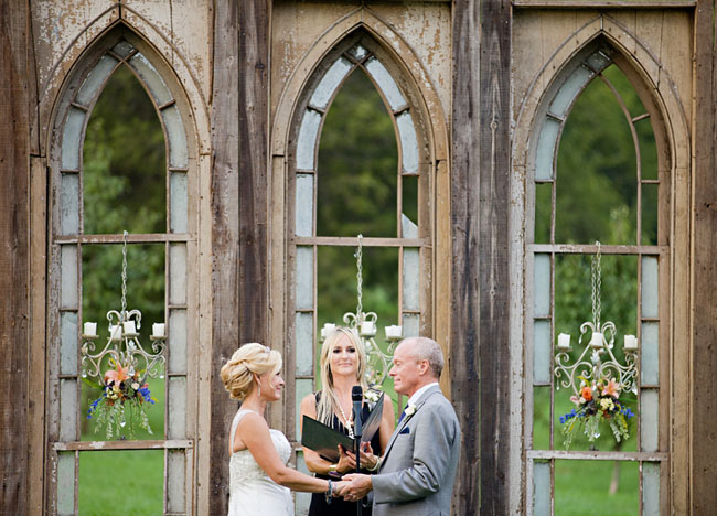 church windows used at ceremony outdoors
