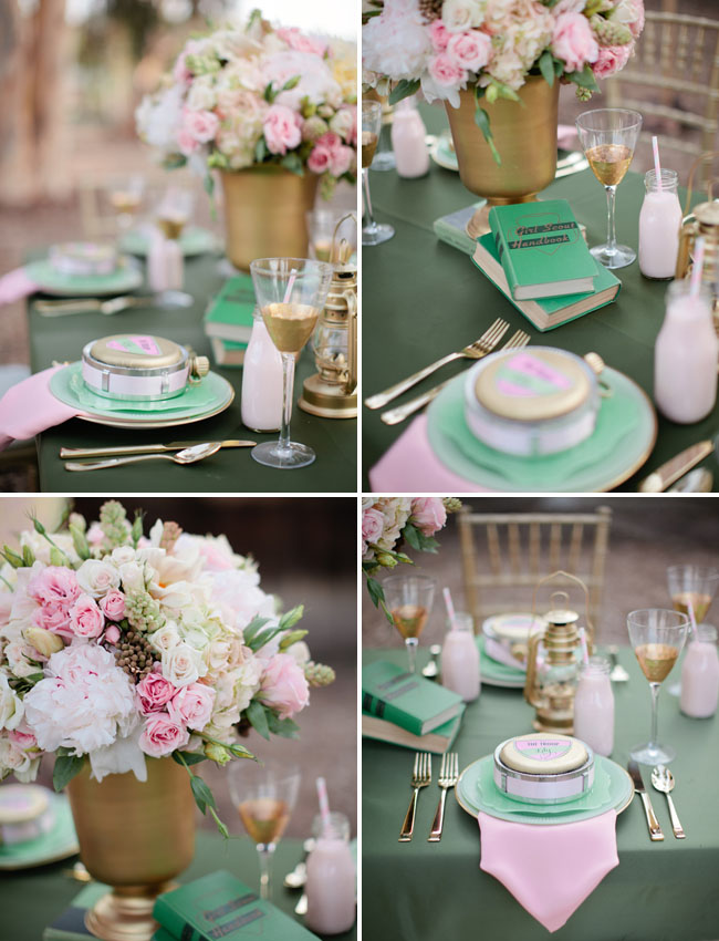girl scout shower tablescape