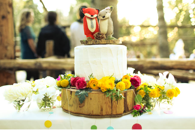 fox wedding cake toppers