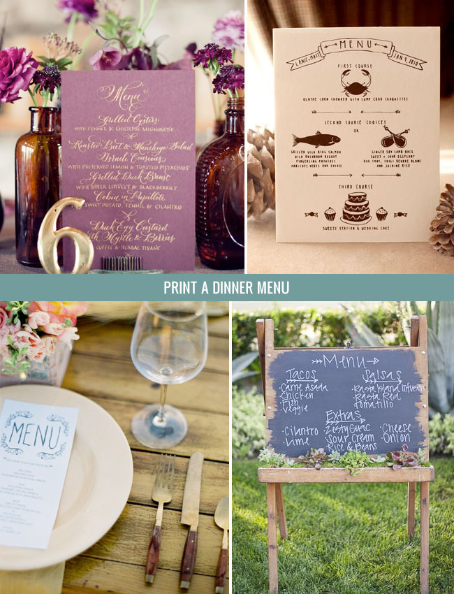 wedding menu ideas