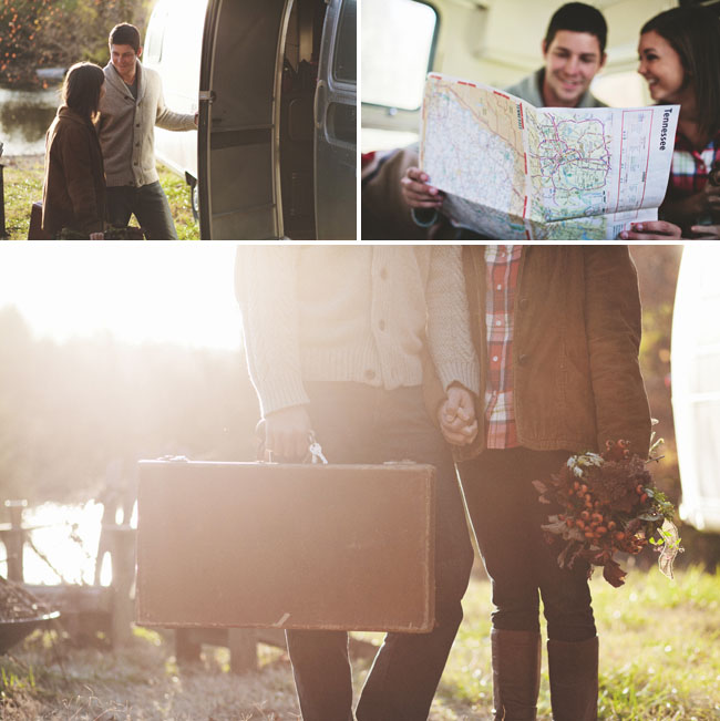 couple with suitcases