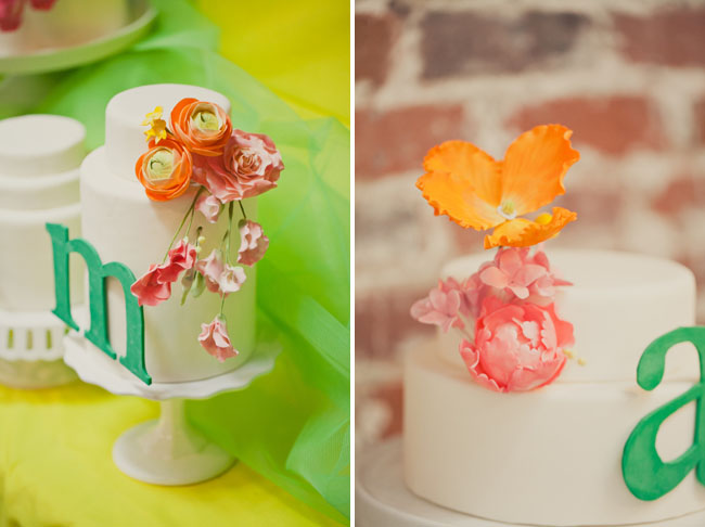 wedding cakes with letters