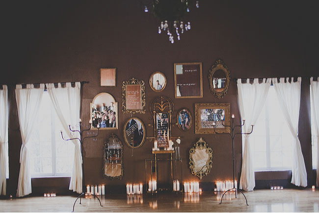 vintage frame ceremony altar