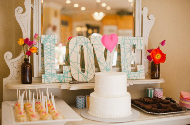 pink heart cake topper