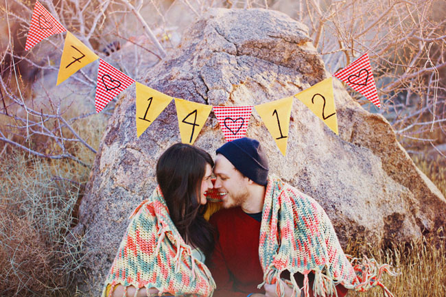 save the date engagement photos