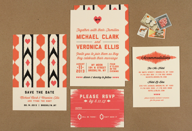 red wedding invitations