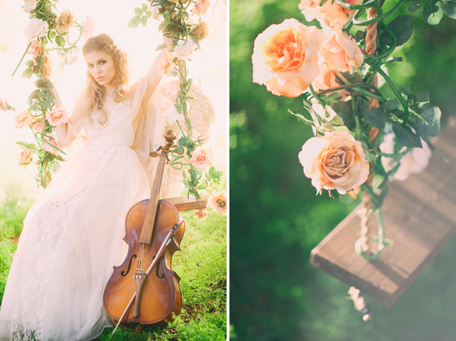 bridal session with swing