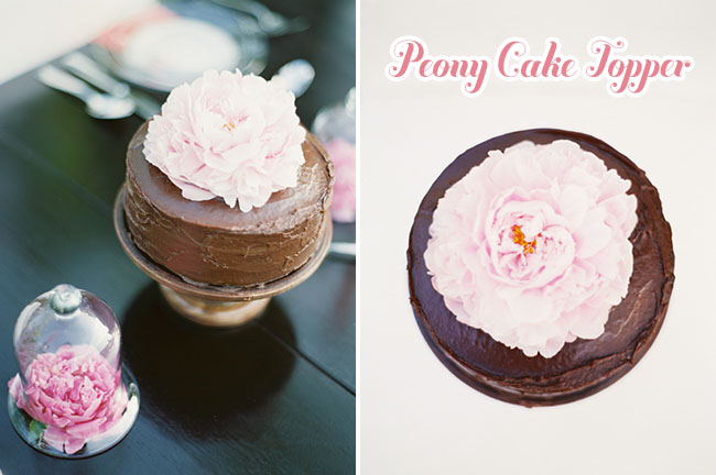 peony wedding cake