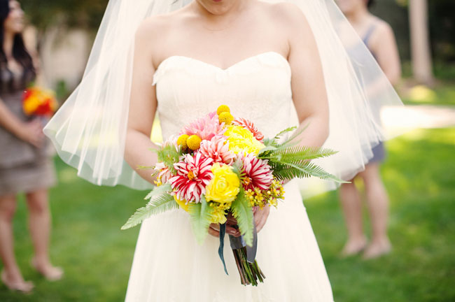 pink and yellow bouquet
