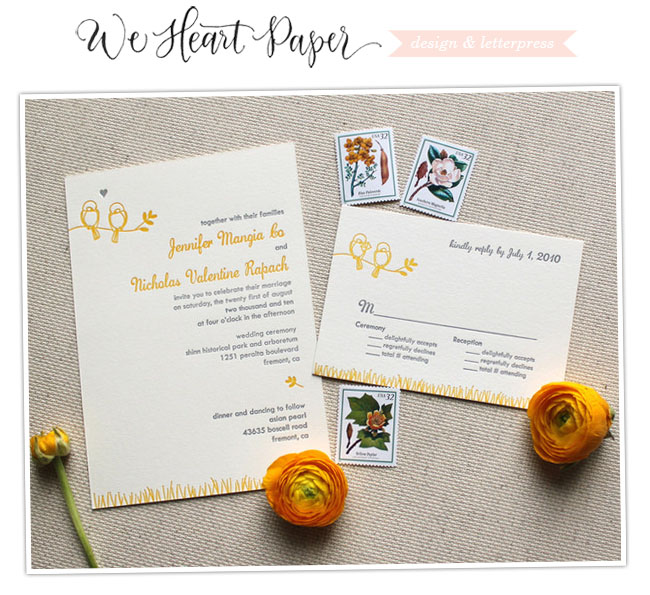 wedding invitations birds