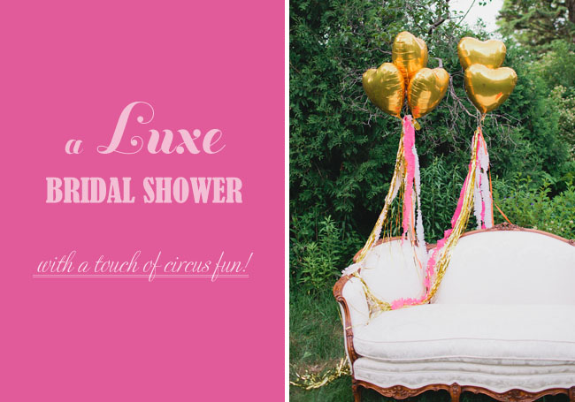 luxe circus bridal shower