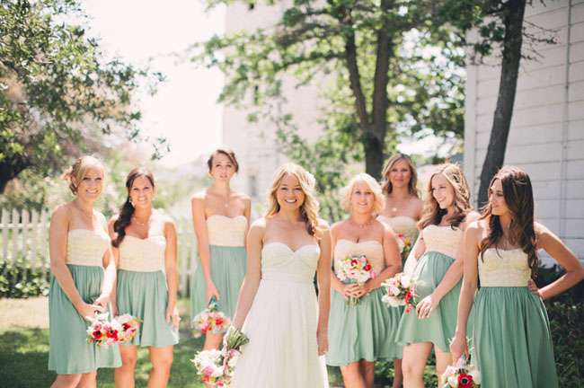 bridemaids in mint