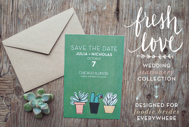 foodie-wedding-invites by Yours is the Earth