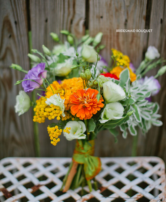 DIY farmer's market bridesmaid bouquet