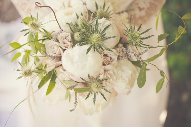 whimsical white and green bouquet