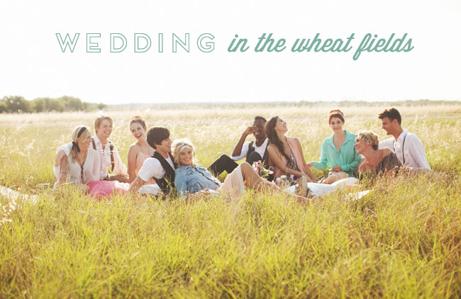 wedding in the fields