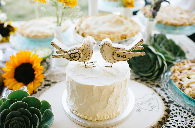 wooden bird cake toppers