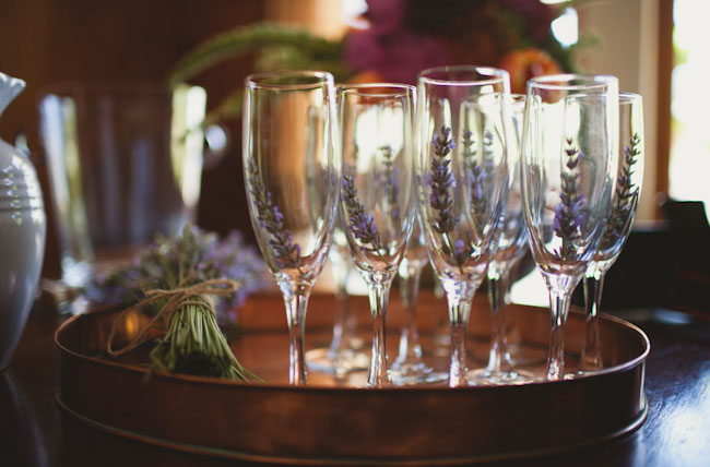 lavender champagne glass