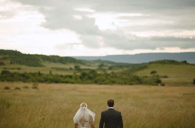 bride and groom in africa