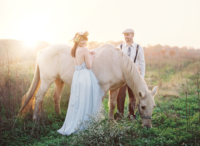 dreamy horse and couple