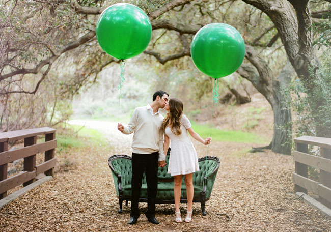 giant green balloons