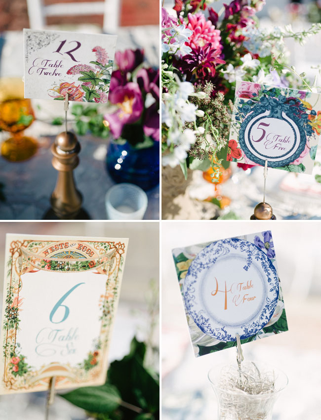 floral table numbers