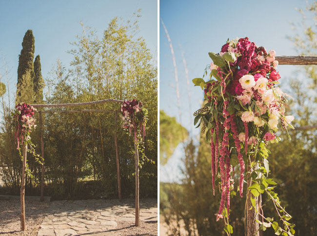 ceremony arch florals