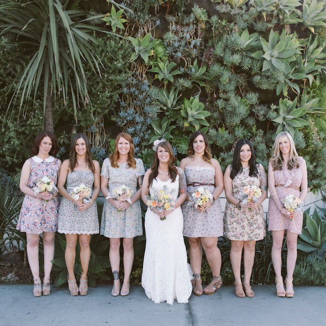 floral print bridesmaids