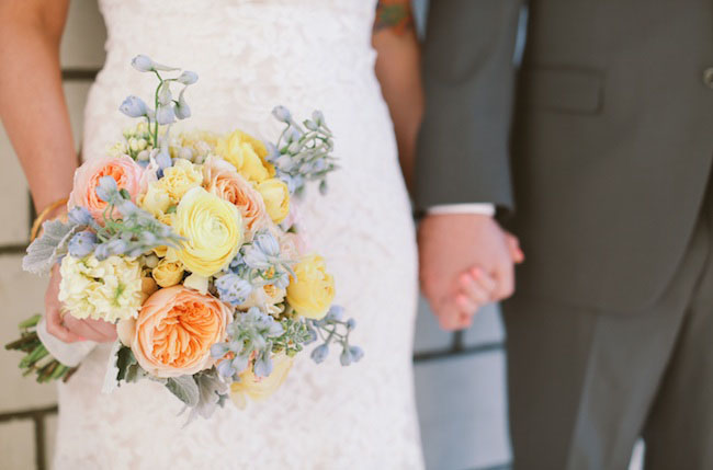 peach and yellow bouquet